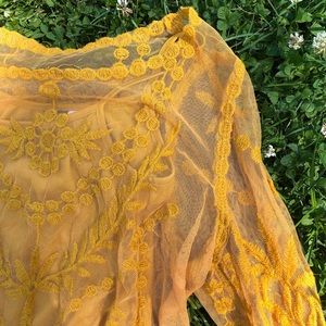 embroidered dress with slip